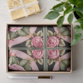 Roze Rozen Mooi Trendy Collectie Tissuepapier (Geschenk)