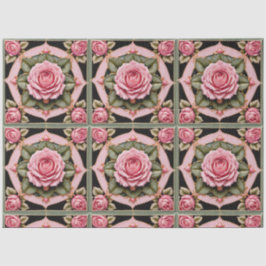 Roze Rozen Mooi Trendy Collectie Tissuepapier