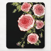 Roze Rozen Mousepad Muismat (Voorkant)