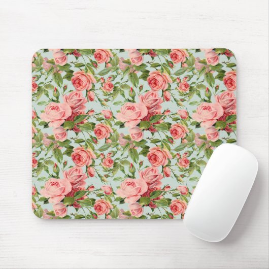  roze rozen muismat (Met muis)