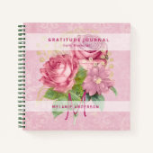 Roze Rozen Munt Dankbaarheid Dankbaarheidsdagboek Notitieboek (Voorkant)