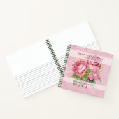 Roze Rozen Munt Dankbaarheid Dankbaarheidsdagboek Notitieboek (Binnen)