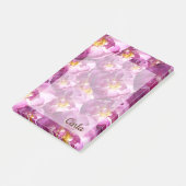 Roze Rozen Naam aangepaste Post-It Notities Post-it® Notes (Schuin)