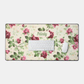  roze rozen naam floral Victoriaans Bureaumat (Keyboard & Muis)