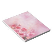  roze rozen notitieblok (Schuin)