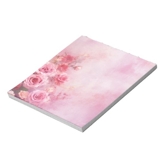 roze rozen notitieblok (Linkerzijde)