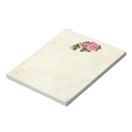 roze rozen notitieblok (Linkerzijde)