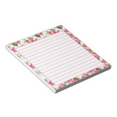 Roze rozen notitieblok (Schuin)