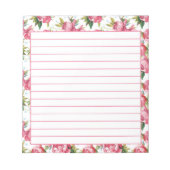 Roze rozen notitieblok (Voorkant)