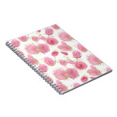 Roze rozen notitieboek (Rechterzijde)