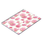 Roze rozen notitieboek (Linkerzijde)