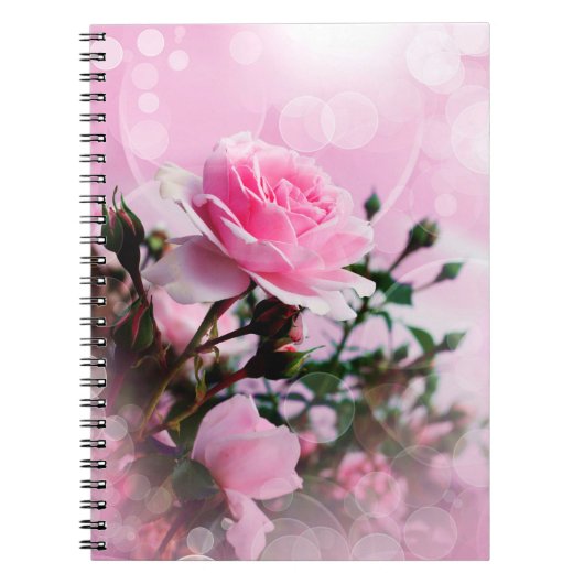  roze rozen notitieboek (Voorkant)