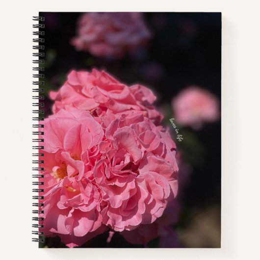 Roze rozen notitieboek (Voorkant)