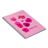 Roze rozen notitieboek (Rechterzijde)