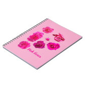 Roze rozen notitieboek (Linkerzijde)