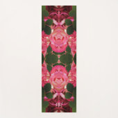 Roze Rozen Olieverfschilderij Gespiegeld Bloempatr Yogamat (Voorkant)