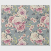roze rozen, omslagpapier cadeaupapier (Vlak)