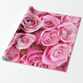 Roze rozen, omslagpapier cadeaupapier