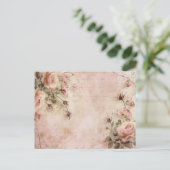 Roze  Rozen ontkoppelingspatroon Briefkaart (Staand voorkant)