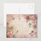 Roze  Rozen ontkoppelingspatroon Briefkaart (Voorkant / Achterkant)