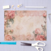 Roze  Rozen ontkoppelingspatroon Tissuepapier (Craft)