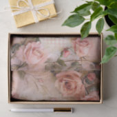 Roze  Rozen ontkoppelingspatroon Tissuepapier (Geschenk)