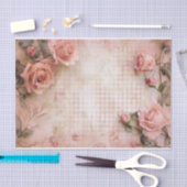 Roze  Rozen ontkoppelingspatroon Tissuepapier (Craft)