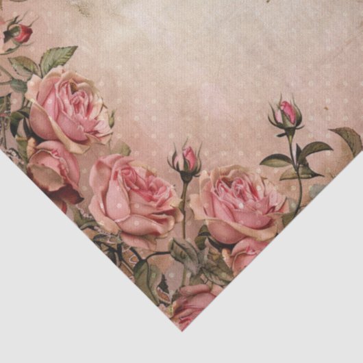 Roze  Rozen ontkoppelingspatroon Tissuepapier (Detail)