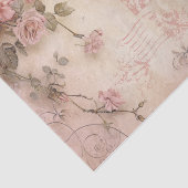 Roze  Rozen ontkoppelingspatroon Tissuepapier (Detail)