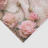 Roze  Rozen ontkoppelingspatroon Tissuepapier (Detail)