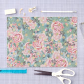 Roze Rozen (Ontwerp 15 Roze Serie) Tissuepapier (Craft)