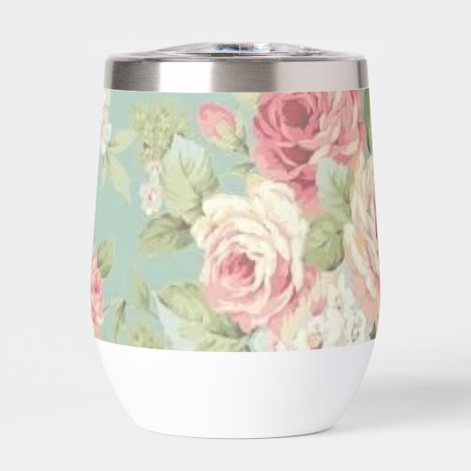 Roze rozen op aqua achtergrond (Voorkant)