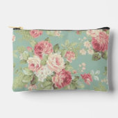 Roze rozen op aqua achtergrond etui (Voorkant)