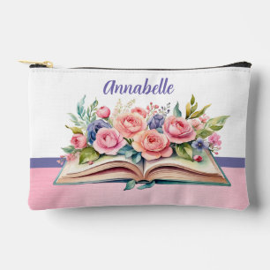 Roze Rozen op Boek Klein Accessoire Etui