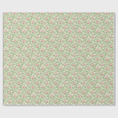 Roze rozen op crème cadeaupapier (Vlak)