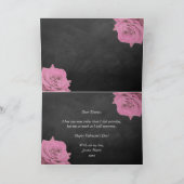 Roze Rozen op de Gelukkige Valentijnsdag van het Feestdagen Kaart (Binnen)