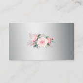 Roze Rozen op de Zilveren Bruiloft Website Informatiekaartje (Achterkant)