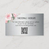 Roze Rozen op de Zilveren Bruiloft Website Informatiekaartje (Voorkant)