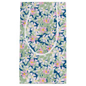 roze Rozen op Deep Blue Small Gift Bag Klein Cadeauzakje (Voorkant)