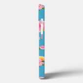 Roze rozen op een blauwe achtergrond Case-Mate iPhone case (Achterkant / Links)