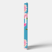 Roze rozen op een blauwe achtergrond Case-Mate iPhone case (Achterkant / Rechts)