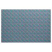 Roze rozen op een blauwe achtergrond stof (Yard (91,4 cm))