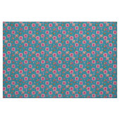 Roze rozen op een blauwe achtergrond stof (Fat Quarter)