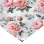 Roze rozen op grijs tafelkleed (Gekanteld)