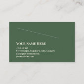 Roze Rozen op groene achtergrond Eenvoudig Elegant Visitekaartje (Achterkant)