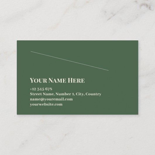 Roze Rozen op groene achtergrond Eenvoudig Elegant Visitekaartje (Achterkant)