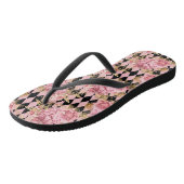 Roze rozen op Harlequin Teenslippers (Schuin)