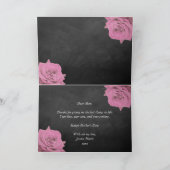 Roze rozen op het bord Happy Moederdag Kaart (Binnen)