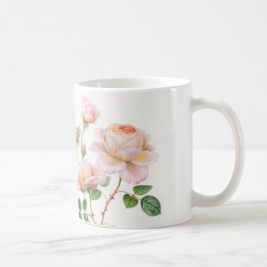 Roze rozen op mok (Rechts)