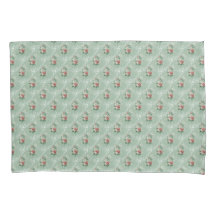  roze rozen op pastel Mint Sage Green